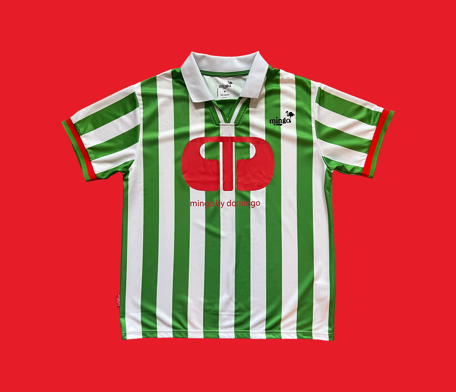 striped soccer jersey. - green — mingo by domingo.